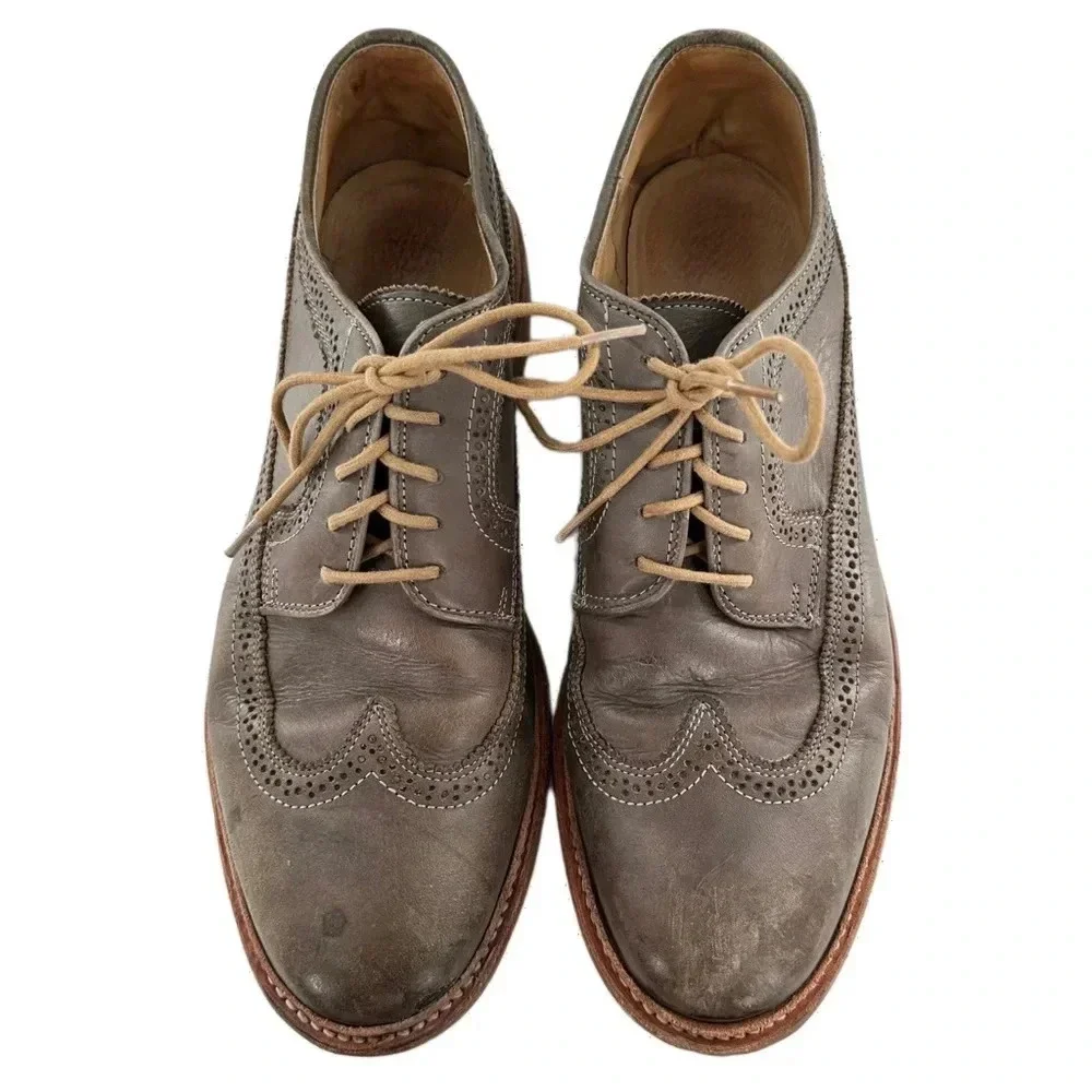 Frye mens derby shoes size 11.5 D taupe brown leather vintage collection